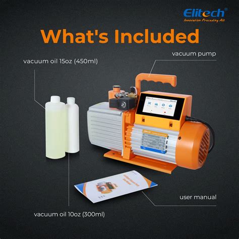 Touchscreen Fully Intelligent Seal Tester (Vacuum Pump Model) inc|Elitech 7 CFM HVAC Vacuum Pump View Vacuum in Graph on .